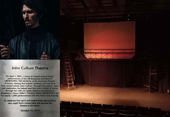 Jake Minter HAMLET Photo by Luana Seu, The John Collum Theatre commemorative plaque Photo by Tad von M, HAMLET- the unit set Photo by Tad von M